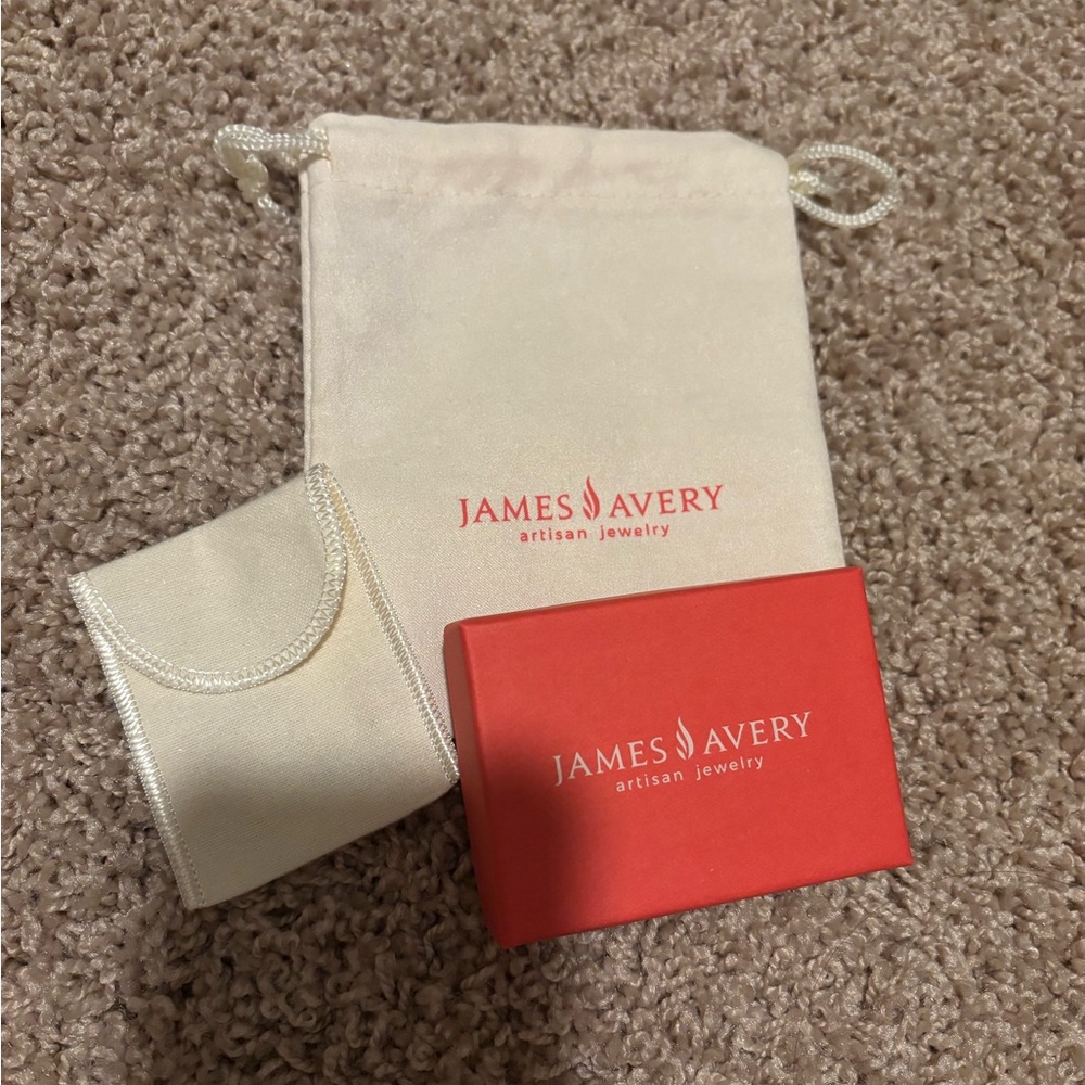 James Avery box and jewelry bag and pouch